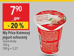 Ochucený jogurt krémový My Price