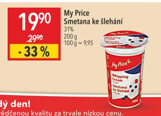 Smetana ke šlehání 31% My Price