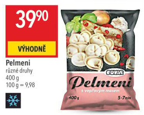 Těstoviny plněnémražené Pelmeni Povar