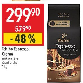 Zrnková káva Tchibo Espresso Milano style