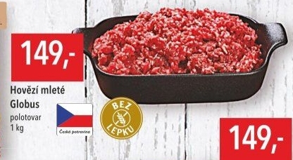 Hovězí mleté maso Globus