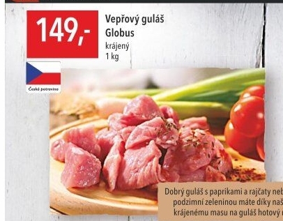 Maso na guláš vepřové Globus