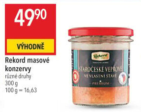 Staročeské vepřové ve vlastní šťávě Rekord