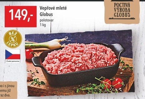 Vepřové mleté maso Globus