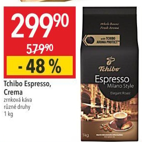 Zrnková káva Tchibo Espresso Milano style