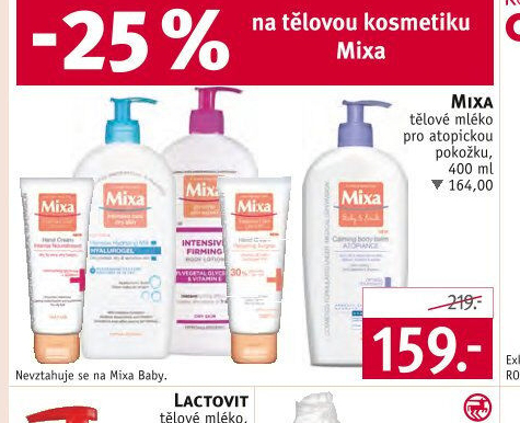 Tělové mléko Mixa