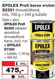 Dvousložková vrchní barva na dřevo, kov, zdivo Epolex Profi