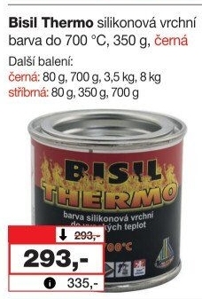 Silikonová vrchní barva Thermo Bisil