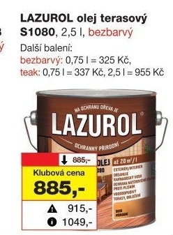 Terasový olej Lazurol