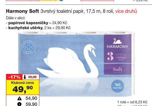 Toaletní papír 3vrstvý Harmony