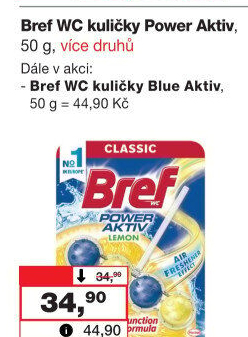 WC blok tuhý Blue Aktiv Bref