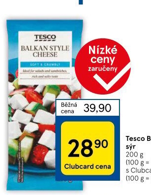 Balkánský sýr Tesco