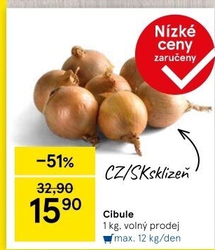 Cibule kuchyňská žlutá