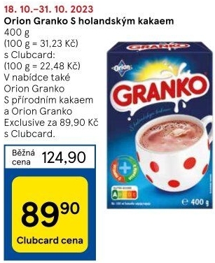 Instantní kakao Granko