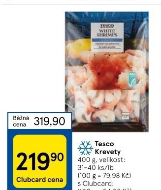 Krevety mražené Tesco