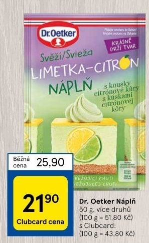 Náplň Dr. Oetker