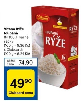 Rýže loupaná dlouhozrnná Vitana