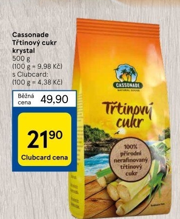 Třtinový cukr Cassonade