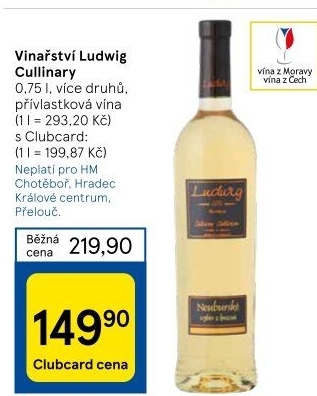 Vína Culinary Collection Vinařství Ludwig - přívlastková
