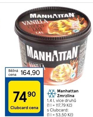 Zmrzlina v kelímku Manhattan Nestlé