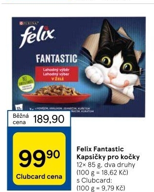 Kapsičky pro kočky Fantastic Felix Purina