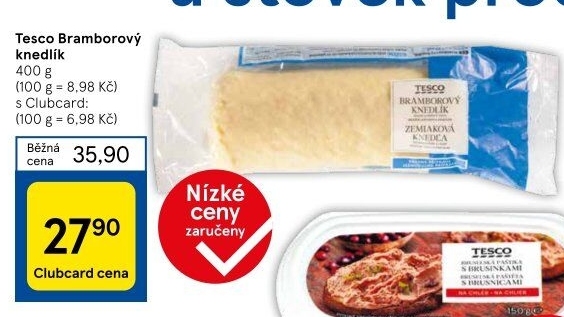 Knedlík bramborový Tesco