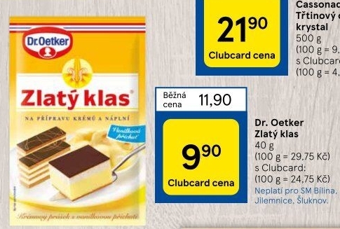 Krémový prášek Zlatý klas Dr. Oetker