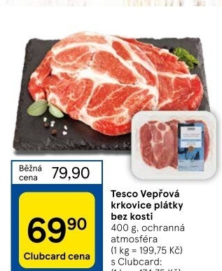 Vepřová krkovice bez kosti Tesco