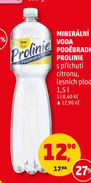 Ochucená voda Poděbradka Prolinie