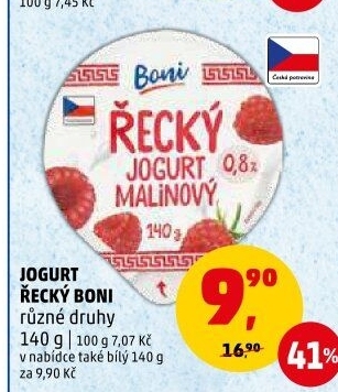Ochucený jogurt řeckého typu Boni