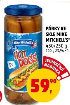 Párky ve skle Mike Mitchell'