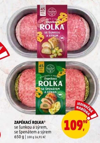 Rolka se šunkou a sýrem Snadné vaření Kostelecké uzeniny