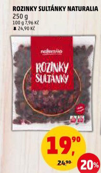 Rozinky Sultánky Naturalia