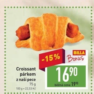 Croissant s párkem