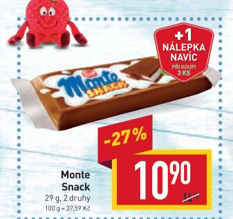 Dezert mléčný Monte Snack Zott