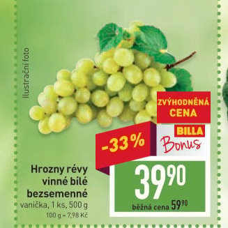 Hrozny bílé bezsemenné