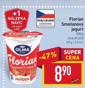 Jogurt smetanový Florian Olma
