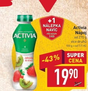Jogurtový nápoj Activia Danone