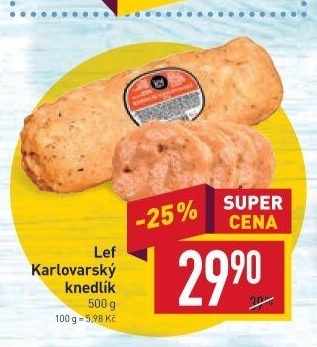 Knedlík karlovarský Lef
