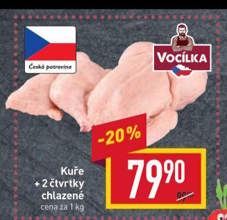 Kuře + 2 čtvrtky Vocílka