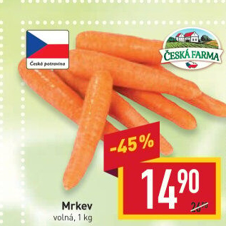 Mrkev Česká farma