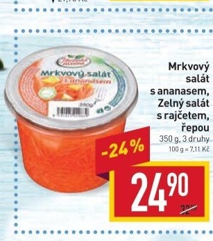 Mrkvový salát s ananasem Jihočeská zelenina