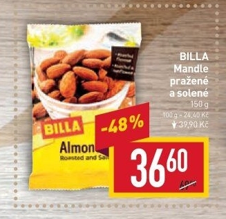 Pražené mandle Billa