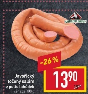 Salám javořický točený Kostelecké uzeniny