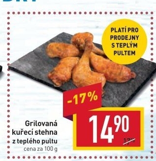Stehno kuřecí grilované