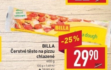 Těsto na pizzu Billa
