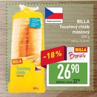 Toustový chléb Billa