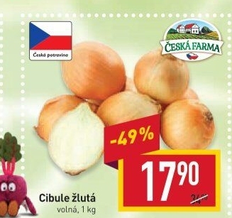 Cibule žlutá Česká Farma