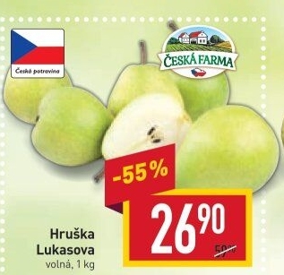 Hrušky zelené Lucasova Česká Farma
