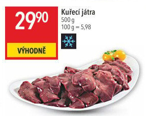 Játra kuřecí mražená